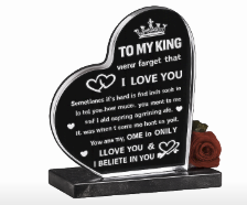 To My King Heart Plaque